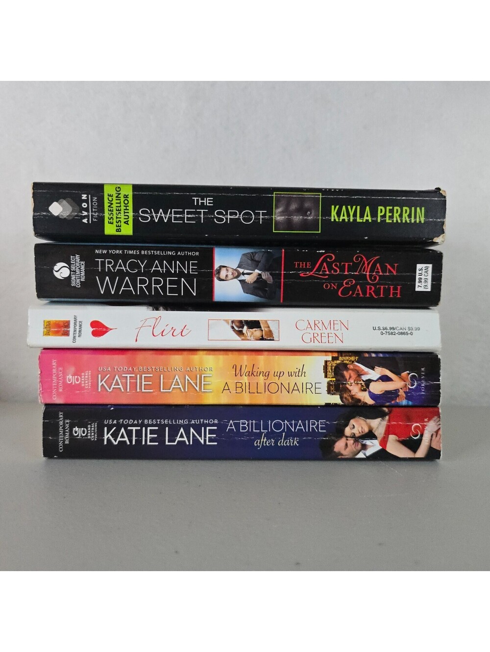 Contemporary Romance Book Lot Billionaire Love Flirt Sweet Spot Katie Lane Tracy